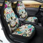 Miami Dolphins Car Seat Covers Custom Sugar Skull Car Accessories Gear Car Cover DN0208232051 CSC 2023