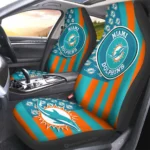 Miami Dolphins Car Seat Covers Custom US Flag Style Gear Car Cover CSC TN1510221016