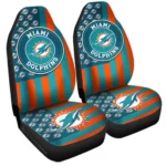Miami Dolphins Car Seat Covers Custom US Flag Style Gear Car Cover CSC TN1510221016