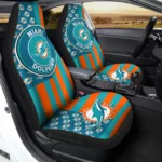 Miami Dolphins Car Seat Covers Custom US Flag Style Gear Car Cover CSC TN1510221016