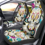 Minnesota Vikings Car Seat Covers Custom Sugar Skull Car Accessories Gear Car Cover DN0208232052 CSC 2023
