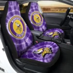 Minnesota Vikings Car Seat Covers Custom Tie Dye Car Accessories Gear Car Cover DN0803231020 CSC 2023