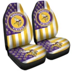 Minnesota Vikings Car Seat Covers Custom US Flag Style Gear Car Cover CSC TN1510221015