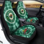Minnesota Wild Car Seat Covers Custom Tie Dye Car Accessories Gear Car Cover DN0803231047 CSC 2023 7478e33c