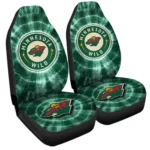 Minnesota Wild Car Seat Covers Custom Tie Dye Car Accessories Gear Car Cover DN0803231047 CSC 2023 7478e33c