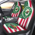 Minnesota Wild Car Seat Covers Custom US Flag Style Gear Car Cover TN1510221044 CSC 2022