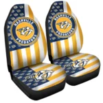 Nashville Predators Car Seat Covers Custom US Flag Style Gear Car Cover TN1510221041 CSC 2022 2230a3c0