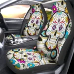 New England Revolution Car Seat Covers Custom Sugar Skull Car Accessories Gear Car Cover DN0208232074 CSC 2023