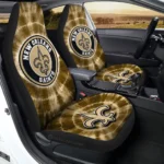 New Orleans Saints Car Seat Covers Custom Tie Dye Car Accessories Gear Car Cover DN0803231022 CSC 2023