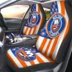 New York Islanders Car Seat Covers Custom US Flag Style Gear Car Cover TN1510221059 CSC 2022