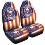 New York Islanders Car Seat Covers Custom US Flag Style Gear Car Cover TN1510221059 CSC 2022