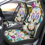 New York Rangers Car Seat Covers Custom Sugar Skull Car Accessories Gear Car Cover DN0208232019 CSC 2023