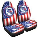New York Rangers Car Seat Covers Custom US Flag Style Gear Car Cover TN1510221056 CSC 2022