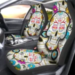 New York Red Bulls Car Seat Covers Custom Sugar Skull Car Accessories Gear Car Cover DN0208232076 CSC 2023
