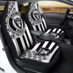 Oakland Raiders Car Seat Covers Custom US Flag Style Gear Car Cover