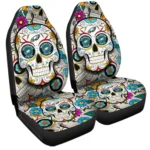 Philadelphia Eagles Car Seat Covers Custom Sugar Skull Car Accessories Gear Car Cover DN0208232058 CSC 2023