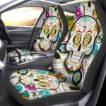 Pittsburgh Penguins Car Seat Covers Custom Sugar Skull Car Accessories Gear Car Cover DN0208232022 CSC 2023
