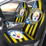 Pittsburgh Steelers Car Seat Covers Custom US Flag Style Gear Car Cover CSC TN1510221030