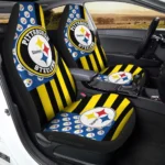 Pittsburgh Steelers Car Seat Covers Custom US Flag Style Gear Car Cover CSC TN1510221030