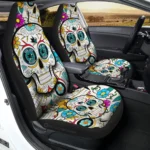 San Jose Sharks Car Seat Covers Custom Sugar Skull Car Accessories Gear Car Cover DN0208232023 CSC 2023
