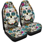 San Jose Sharks Car Seat Covers Custom Sugar Skull Car Accessories Gear Car Cover DN0208232023 CSC 2023