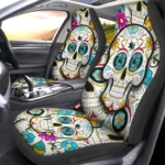 San Jose Sharks Car Seat Covers Custom Sugar Skull Car Accessories Gear Car Cover DN0208232023 CSC 2023