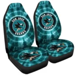 San Jose Sharks Car Seat Covers Custom Tie Dye Car Accessories Gear Car Cover DN0803231056 CSC 2023