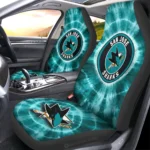 San Jose Sharks Car Seat Covers Custom Tie Dye Car Accessories Gear Car Cover DN0803231056 CSC 2023