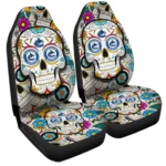 Vancouver Canucks Car Seat Covers Custom Sugar Skull Car Accessories Gear Car Cover DN0208232027 CSC 2023