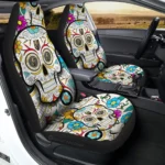 Vegas Golden Knights Car Seat Covers Custom Sugar Skull Car Accessories Gear Car Cover DN0208232028 CSC 2023