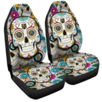 Vegas Golden Knights Car Seat Covers Custom Sugar Skull Car Accessories Gear Car Cover DN0208232028 CSC 2023