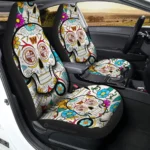 Washington Commanders Car Seat Covers Custom Sugar Skull Car Accessories Gear Car Cover DN0208232063 CSC 2023