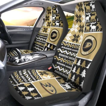 Anaheim Ducks Car Seat Cover - Custom Ugly Style Black and Gold