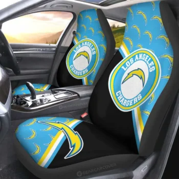 Angeles Chargers Car Seat Cover - Custom Black and Blue