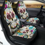 Arizona Coyotes Car Seat Cover – Custom Sugar Skull Black and Red