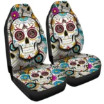 Arizona Coyotes Car Seat Cover – Custom Sugar Skull Black and Red