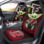 Atlanta Falcons Car Seat Cover - Baby Yoda Black and Red