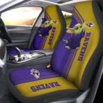 Baltimore Ravens Car Seat Cover - Baby Yoda Blue and Gold