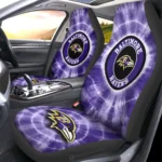Baltimore Ravens Car Seat Cover - Custom Tie Dye Blue and Black