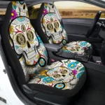 Boston Bruins Car Seat Cover – Custom Sugar Skull Black and Gold