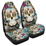 Boston Bruins Car Seat Cover – Custom Sugar Skull Black and Gold