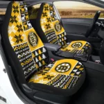 Boston Bruins Car Seat Cover – Custom Ugly Style Black and Yellow