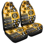 Boston Bruins Car Seat Cover – Custom Ugly Style Black and Yellow