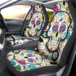 Buffalo Bills Car Seat Cover - Custom Sugar Skull Black and Gold