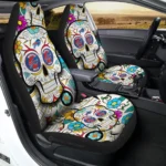 Buffalo Bills Car Seat Cover – Custom Sugar Skull Black and Gold