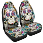 Buffalo Bills Car Seat Cover – Custom Sugar Skull Black and Gold