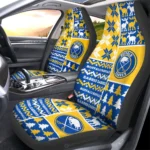 Buffalo Sabres Car Seat Cover - Custom Ugly Style Blue and Yellow