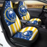 Buffalo Sabres Car Seat Cover – Custom US Flag Style Blue and White