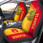 Calgary Flames Car Seat Cover - Baby Yoda Yellow and Red