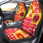 Calgary Flames Car Seat Cover - Custom Ugly Style Red and Yellow